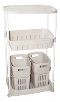 Comprar Carro Multiuso De Lavanderia Ventilada Con Ruedas 3 Niveles