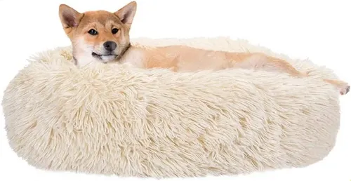 Cama Calmante Para Cães Donut Para Pequenos Animais De Estim