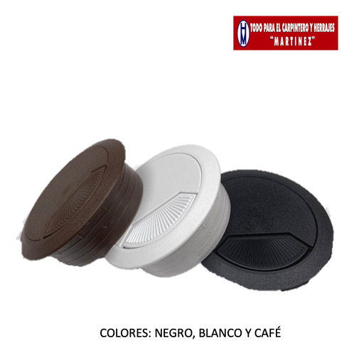 Pasacable Para Escritorio Café 50mm (10 Piezas)