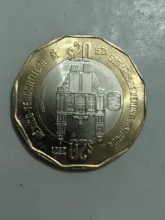 Moneda 20 Pesos México Tenochtitlan 500 Años