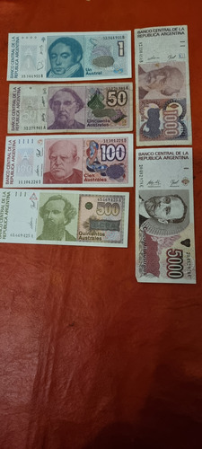 Billetes Argentinos Austral 2001 X4