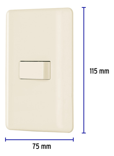Placa Armada 1 Interruptor Sencillo, Marfil, Volteck 26642