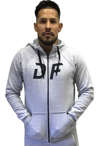 Campera Algodón Gris Deportivo Deportes Full
