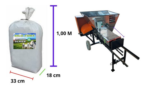 Imagem 4 de 8 de Sacos Para Silagem 51x100 - 200 Micras C/100 Unidades Branco