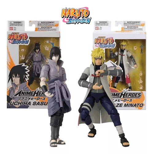 Totem Pequeno Boneco Naruto Sasuke Uchiha 7cm + Base