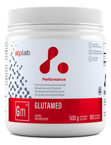Atp Lab | Glutamada 17.64 Oz | Glutamina Y Glicina Pura De G