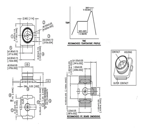 Redyutou Ipex U.fl Smd Smt Soldadura Para Conector Coaxial R