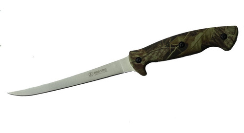 Imagen 5 de 7 de Cuchillo De Filetear Cold Steel Camuflado C/funda El Jabali