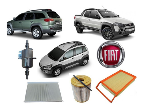 Kit 4 Filtros Fiat Palio Strada Adventure 1.6 Etorq