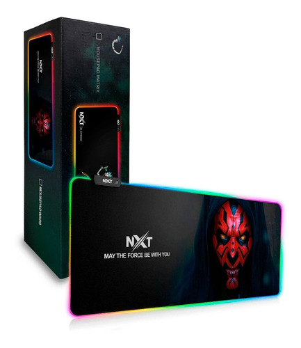 Mouse Pad Gamer Nxt Wars Xl Luces Rgb Rac Store