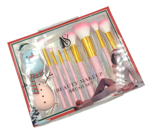 Set De 8 Brochas Sarah Beau Más Beauty Blender 