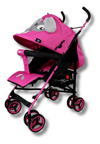 Carriola De Bastón Animada Noni Is-666 G Color Fucsia Chasis Negro