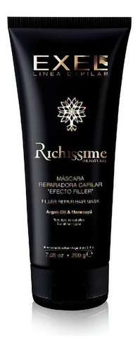 Mascara Exel Argan Y Maracuya Richissime Profesional  200 Gr