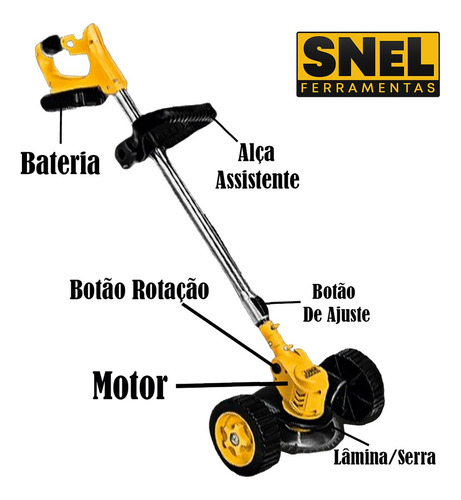 Snel SN20 Aparador De Grama Mato Roçadeira Bateria Recarregável