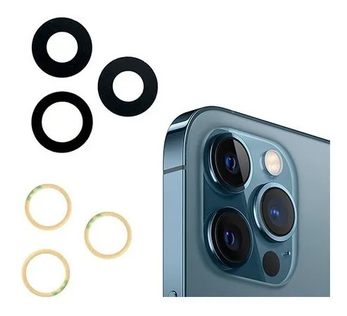 Kit Repuesto 3 Lentes De Vidrio Cámaras Para iPhone 12 Pro