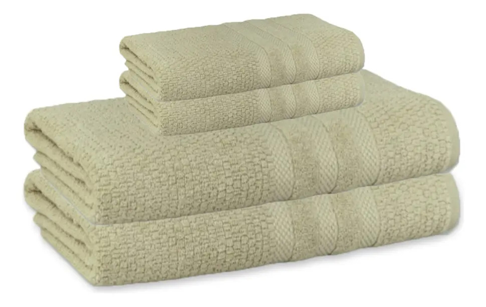 Jogo Toalha Banho Buddemeyer Vanilla Extra Soft Algodão 4pçs Cor Verde-claro
