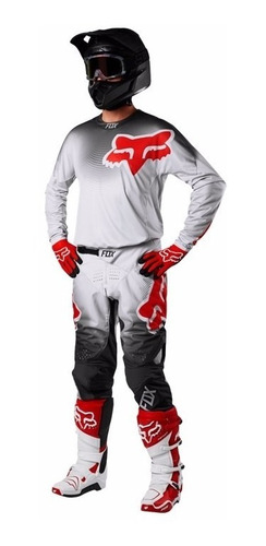 Conjunto Equipo Adulto Motocross 360 Viza Bco Nergo Rojo Fox