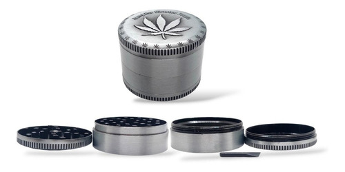 Grinder Plata Metalico Hiervas Moledor De Hierbas 4 Partes