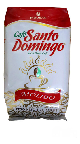 Café Santo Domingo 100% Puro Café Molido 453.6gr. Induban.