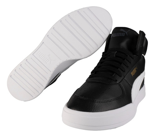 Imagen 2 de 4 de Tenis Puma Caven Mid Negro/blanco Mod.385843-02 + Original +