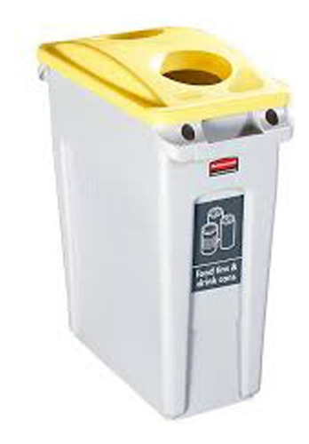 Tapa 2692-88 Slim Jim De Reciclaje Para Botellas Rubbermaid Color Amarillo