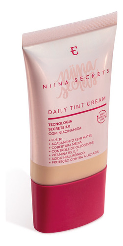 Base Líquida Cor 0 Daily Tint Cream Niina Secrets 25ml Tom Muito Claro