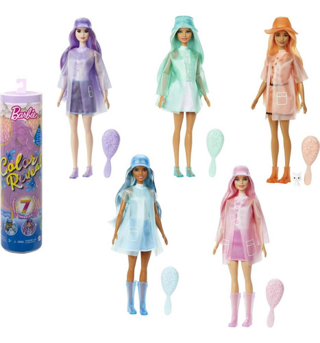 Barbie Color Reveal Set De 7 Sorpresas Muñeca Barbie Mattel