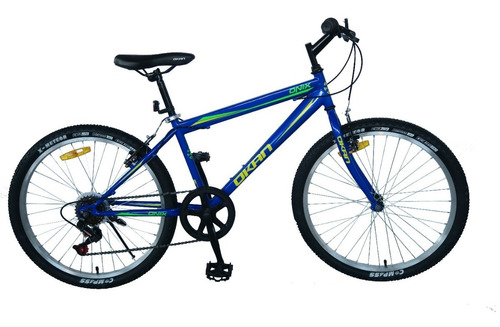 Bicicleta De Montaña Okan Onix Rodado 24 Azul 6 Velocidades