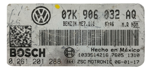 Computadora Vw Bora 2.5l A/t 06-08 07k 906 032 Aq (Usado)