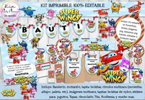 Comprar Kit Imprimible Candy Bar Super Wings 100% Editable