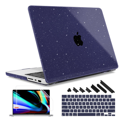 Funda Rígida May Chen Para Macbook Pro 16  2485 Glitter Bl1