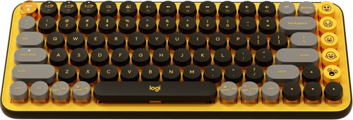 Teclado Logitech Pop Keys Black/yellow Inalambrico