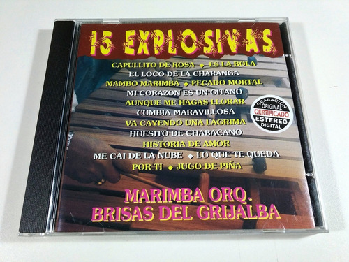 Marimba Orquesta Brisas Del Grijalva 15 Explosivas Cd Pulcro