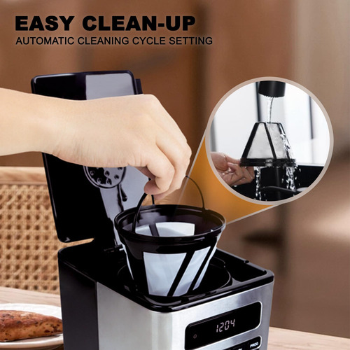 Cafetera Programable De 12 Copa Revotra, Máquina De Café De