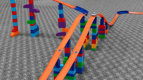Conector Mega-track 4 Pack Hot Wheels Mega Blocks Color