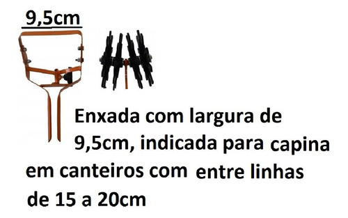 Enxada Madalena Knapik 9,5 Cm De Largura Para Horticultura