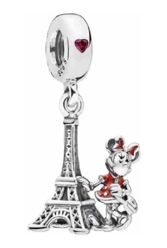 Charm Colgante Plata Pandora Torre Eiffel Con Minnie Disney