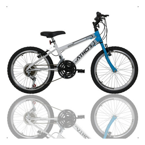 Bicicleta Infantil Aro 20 Athor Evolution Com Macha 18 Vel Cor Azul Tamanho Do Quadro 20