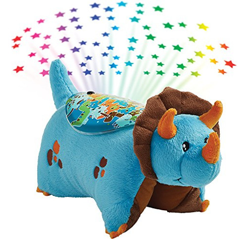 Almohada Mascotas Azul Dinosaurio Peluche Sleeptime Lites Pe