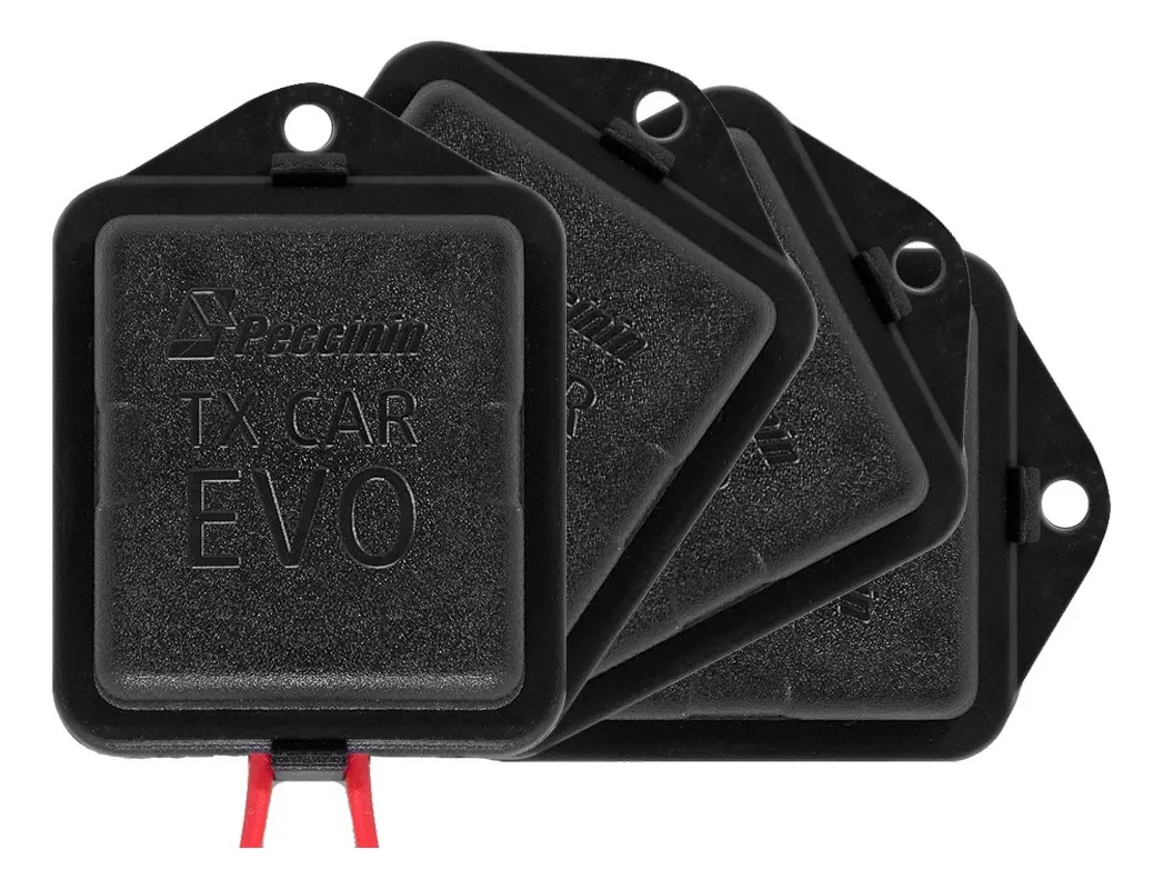 Kit 4 Controles Remotos Portão Tx Car Evo Peccinin 12V 433,92Mhz