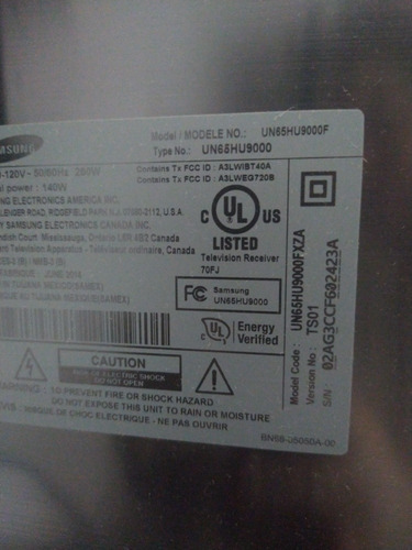 Imagen 3 de 5 de Samsung Tv 65 Pulgadas Un65hu9000