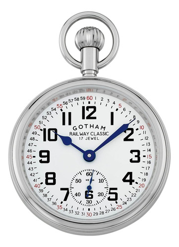 Gotham Gwcs - Reloj De Bolsillo Mecánico De Acero Inoxidab.