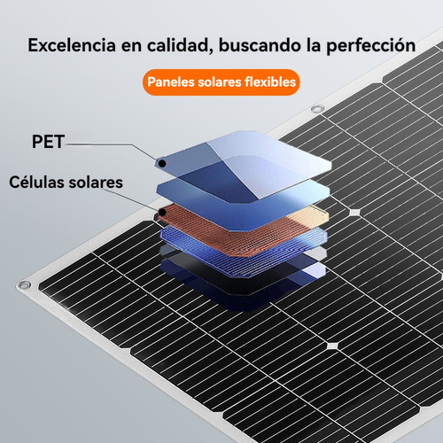 Powmr 20w 22v 1.2a Panel Solar Portátil Flexible Color Negro Voltaje De Circuito Abierto 21.6v Voltaje Máximo Del Sistema 18v POW-LTW 20W
