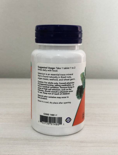 Selenium 100mcg 100 Tabletes Selênio - Foods Now