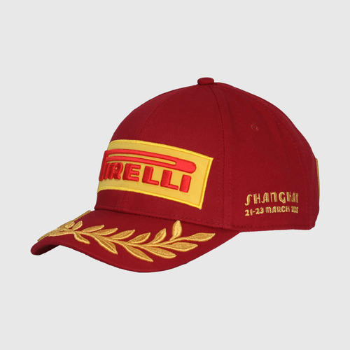 Gorra Pirelli China 2025 Podio Rojo Único Lisa