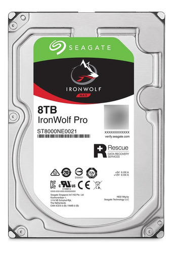 Disco Duro Interno Seagate 8tb Ironwolf Pro 3.5  7200rpm