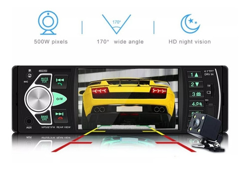 Radio Multimedia 1 Din Pantalla 4.1 Bluetooth Cámara Reversa