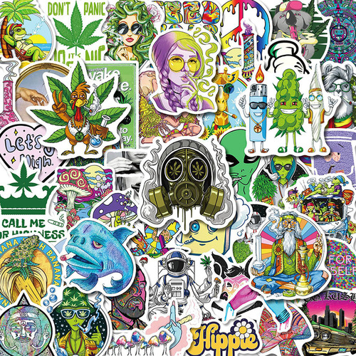 Adesivos De Grafite Para Fumar Maconha 10/30/50 Peças Por