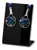 Comprar Aros Plata Yin-yan Plata Lapislázuli Malaquita #1.318