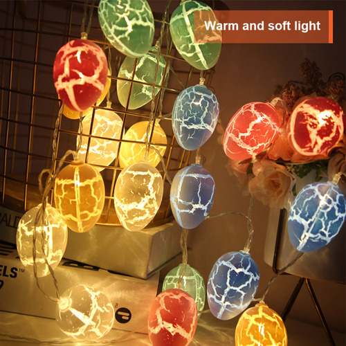Cadena De Luces Led De Pascua Con Huevos Rotos De 10 Pies
